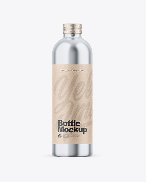 Glossy Metallic Bottle Mockup PSD #2