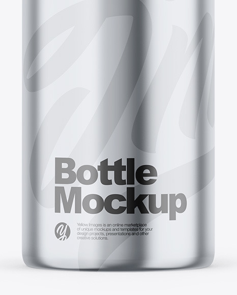 Glossy Metallic Bottle Mockup PSD #6