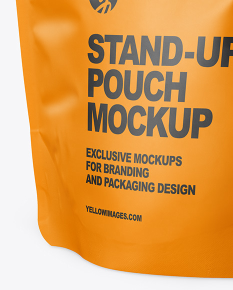 Matte Stand up Pouch Mockup PSD #6