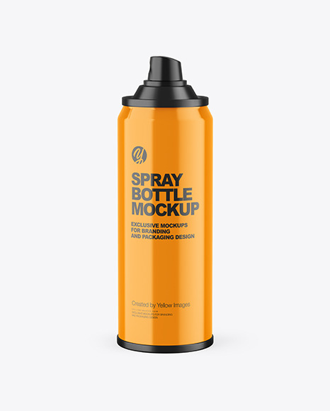 Glossy Spray Bottle Mockup PSD #2
