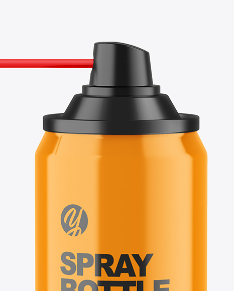 Glossy Spray Bottle Mockup PSD #1
