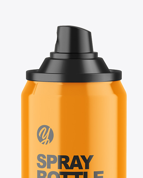 Glossy Spray Bottle Mockup PSD #6