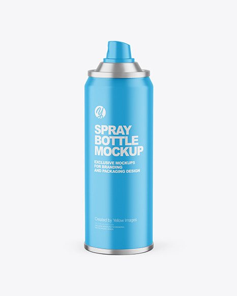 Matte Spray Bottle Mockup PSD #2