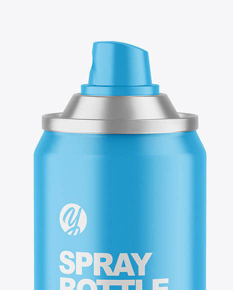 Matte Spray Bottle Mockup PSD #6