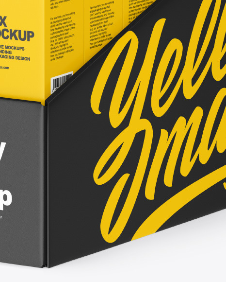Plastic Display Stand w  Boxes Mockup PSD #7