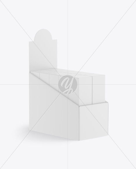 Plastic Display Stand w  Boxes Mockup PSD #3