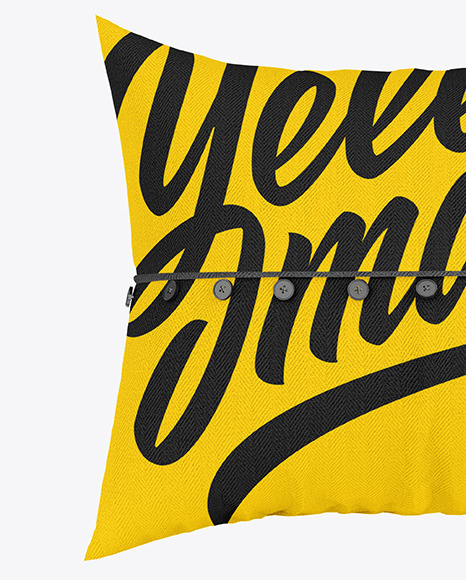 Pillow with Buttons Mockup PSD #1