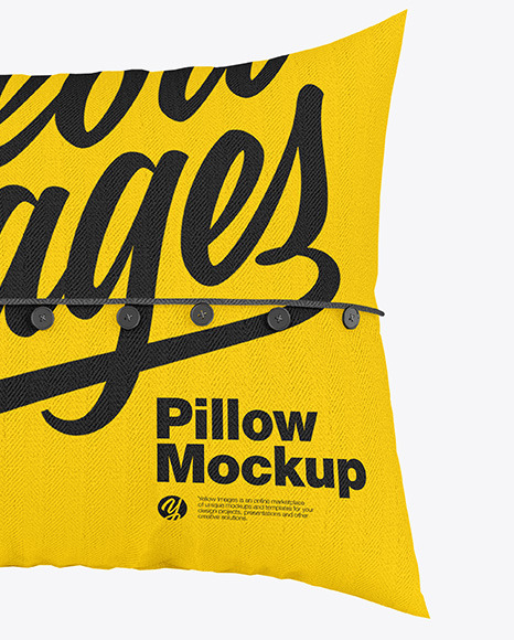 Pillow with Buttons Mockup PSD #6