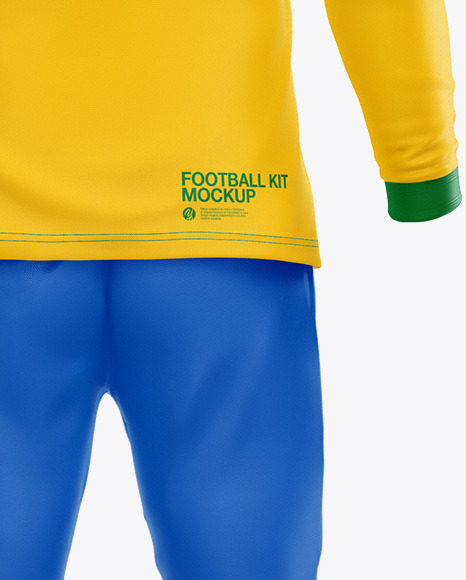 Football Kit Long Sleeve Mockup   Back View PSD #5
