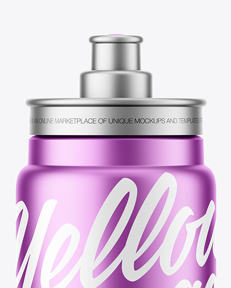 Matte Metallic Sport Bottle Mockup PSD #2