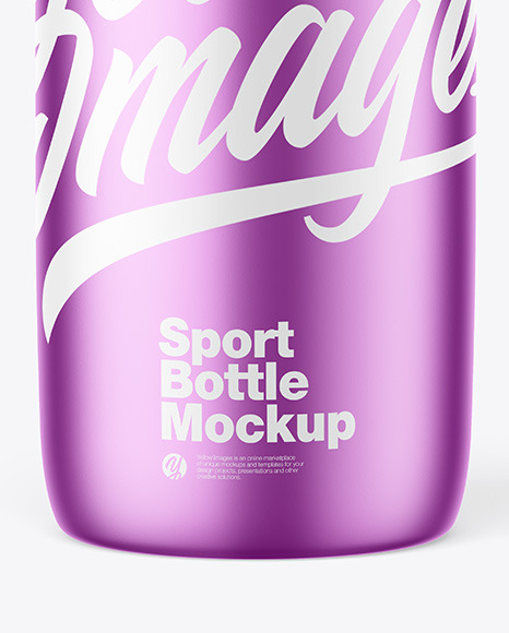 Matte Metallic Sport Bottle Mockup PSD #1