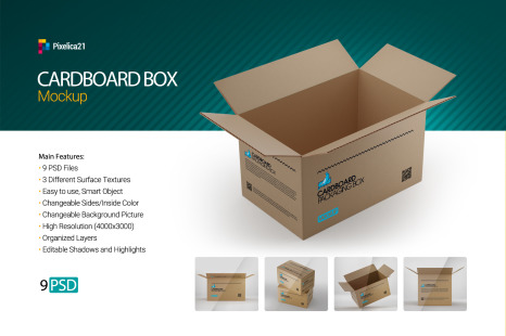 Cardboard Box Mockup