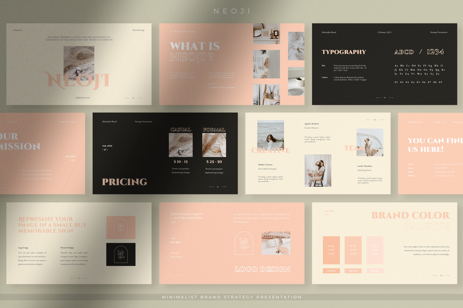 Neoji - Minimalist Brand Strategy on Yellow Images Creative Store