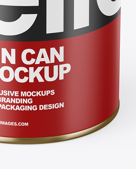 Tin Can With Pull Tab   Matte Finish Mockup PSD #6