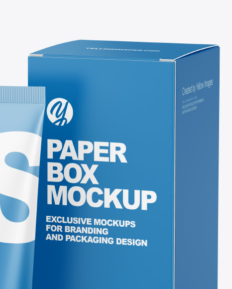 Cosmetic Tube with Box Mockup PSD #6