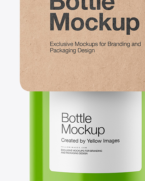 Glossy Bottle w  Kraft Label Mockup PSD #5