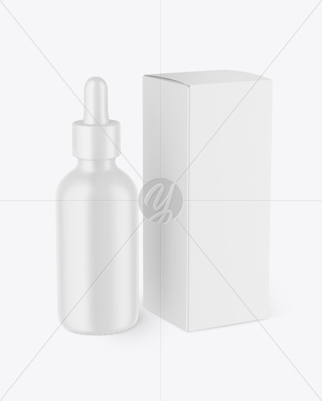 Matte Dropper Bottle w  Paper Box Mockup PSD #3