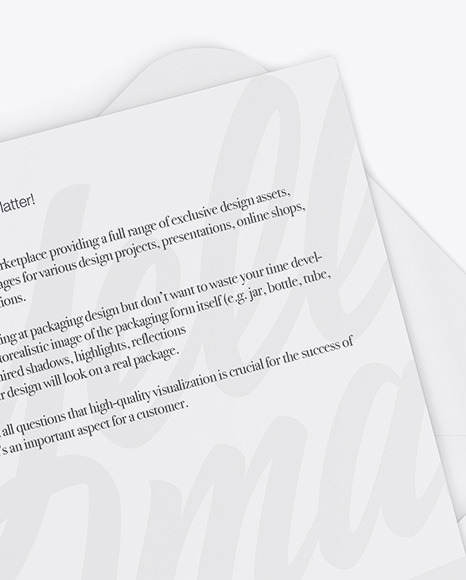 Envelope W  Paper Mockup PSD #2