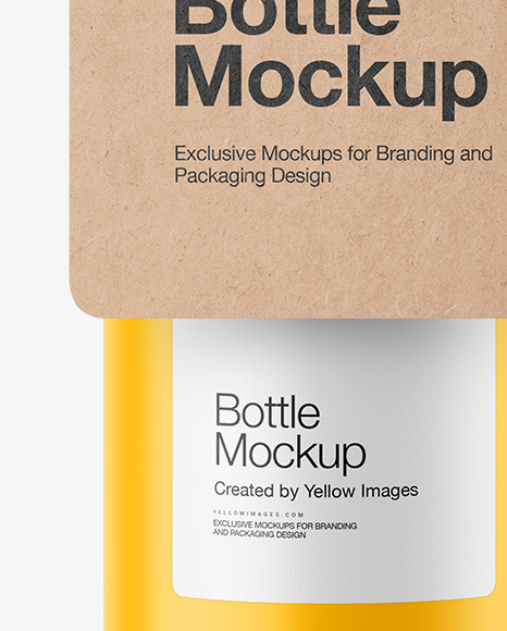 Matte Bottle w  Kraft Label Mockup PSD #5