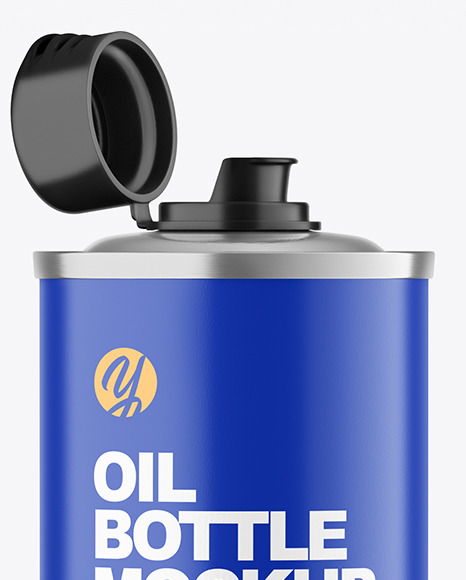 Olive Oil Tin Can w  Matte Finish Mockup PSD #2