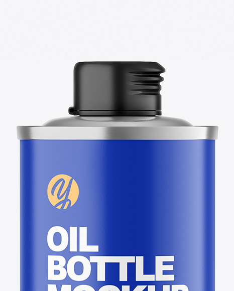 Olive Oil Tin Can w  Matte Finish Mockup PSD #1