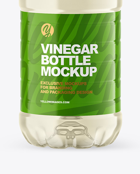 Clear Plastic Vinegar Bottle Mockup Clear Plastic Vinegar Bottle Mockup
