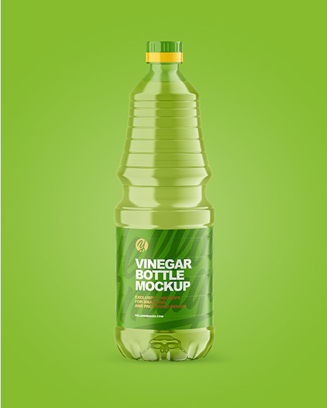Clear Plastic Vinegar Bottle Mockup Clear Plastic Vinegar Bottle Mockup