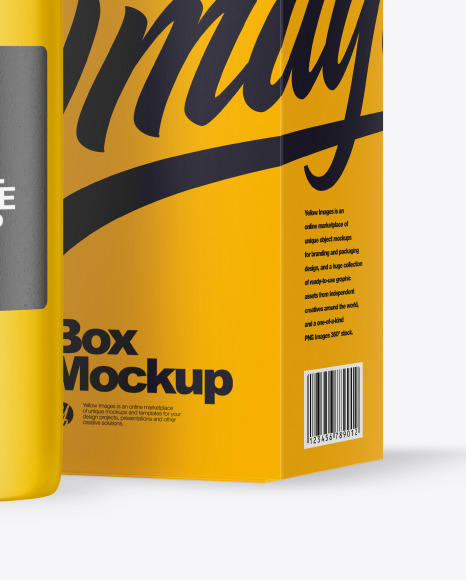 Glossy Medical Ampoule with Box Mockup Glossy Medical Ampoule with Box Mockup