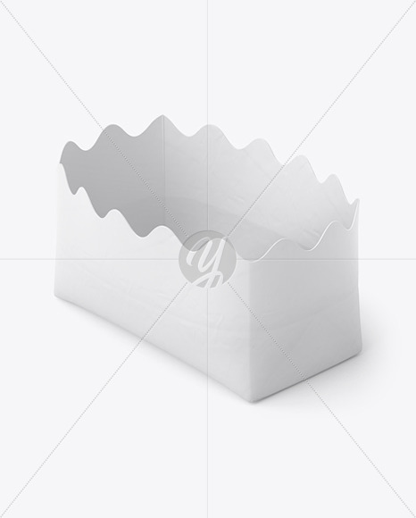 Empty Matte Paper Basket Mockup PSD #3