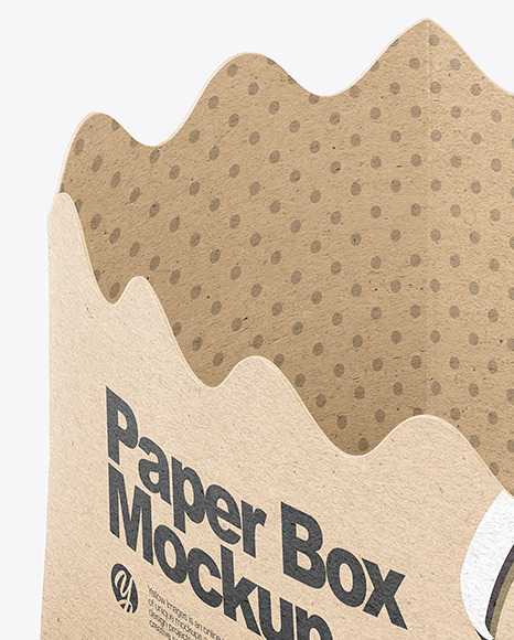 Empty Kraft Paper Basket Mockup Empty Kraft Paper Basket Mockup