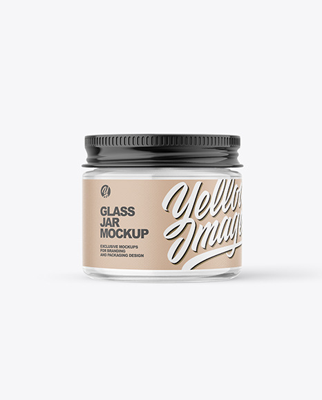60ml Clear Glass Jar w/ Metallic Cap Mockup 60ml Clear Glass Jar w/ Metallic Cap Mockup