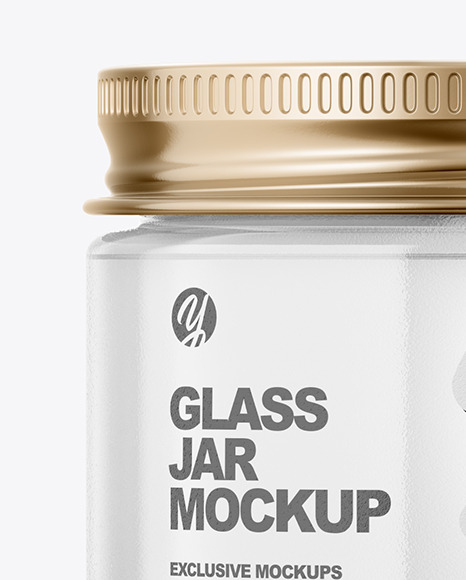 60ml Clear Glass Jar w/ Metallic Cap Mockup 60ml Clear Glass Jar w/ Metallic Cap Mockup