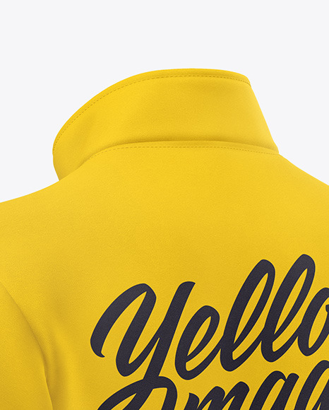 Men s Full Zip Sweatshirt Mockup   Back Half Side View PSD #2