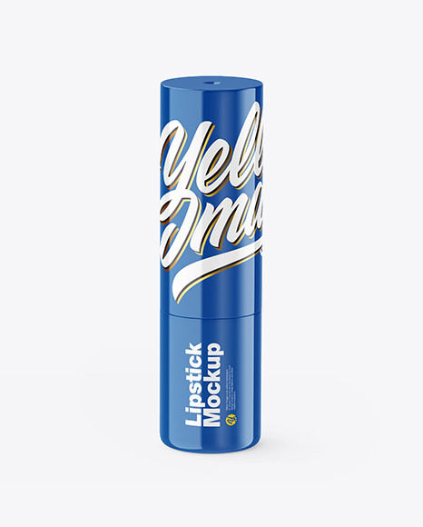 Glossy Lipstick Tube Mockup