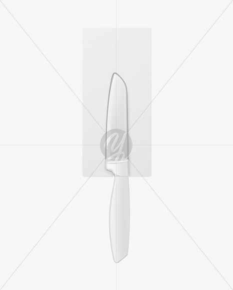 Сeramic Kitchen Knife with Blister Pack Mockup PSD #3