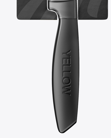 Сeramic Kitchen Knife with Blister Pack Mockup Сeramic Kitchen Knife with Blister Pack Mockup