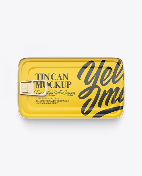 Fish Can w/ Pull Tab Mockup