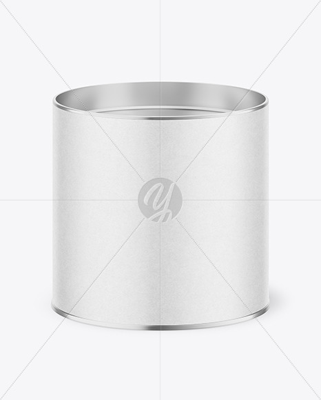 Tin Can with Kraft Label Mockup PSD #3