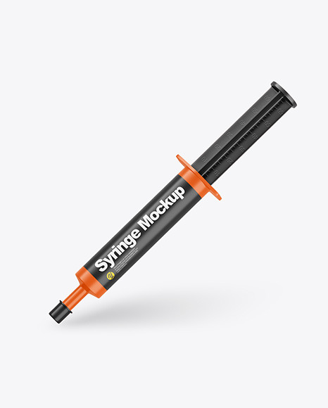 Matte Syringe Mockup PSD #2