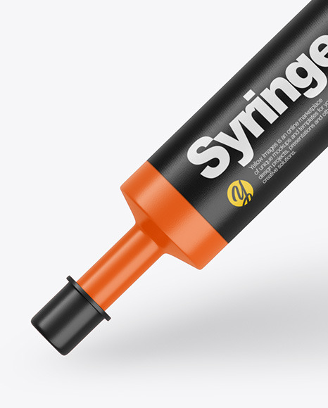 Matte Syringe Mockup PSD #3