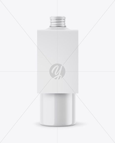 Glossy Bottle w  Paper Label Mockup PSD #3