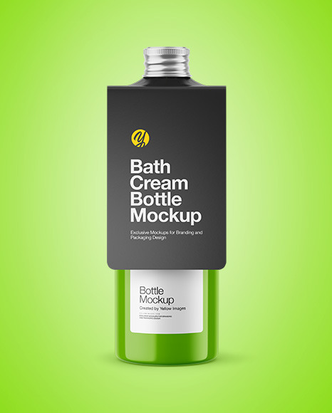 Glossy Bottle w/ Paper Label Mockup Glossy Bottle w/ Paper Label Mockup