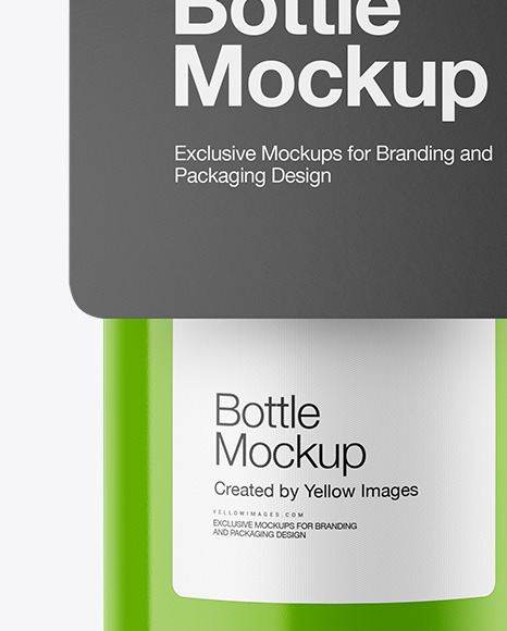 Glossy Bottle w/ Paper Label Mockup Glossy Bottle w/ Paper Label Mockup