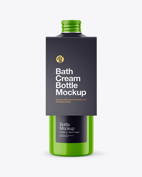 Glossy Bottle w/ Paper Label Mockup Glossy Bottle w/ Paper Label Mockup