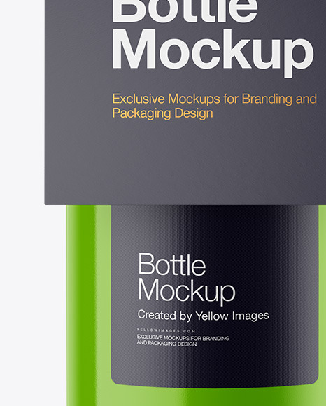 Glossy Bottle w/ Paper Label Mockup Glossy Bottle w/ Paper Label Mockup