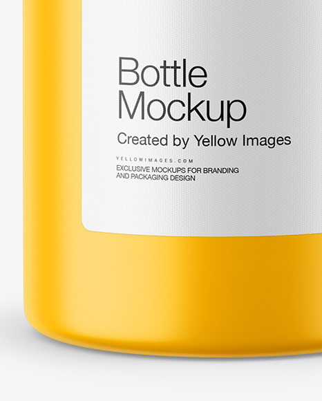 Matte Bottle w/ Paper Label Mockup Matte Bottle w/ Paper Label Mockup