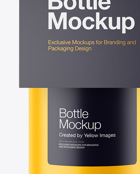 Matte Bottle w/ Paper Label Mockup Matte Bottle w/ Paper Label Mockup