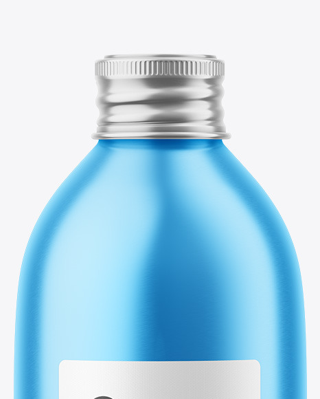 Metallic Bottle w/ Paper Label Mockup Metallic Bottle w/ Paper Label Mockup