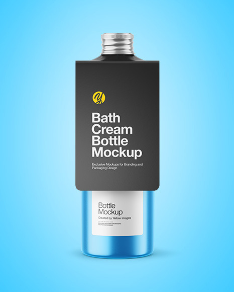 Metallic Bottle w/ Paper Label Mockup Metallic Bottle w/ Paper Label Mockup