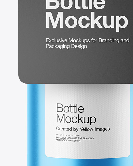 Metallic Bottle w/ Paper Label Mockup Metallic Bottle w/ Paper Label Mockup